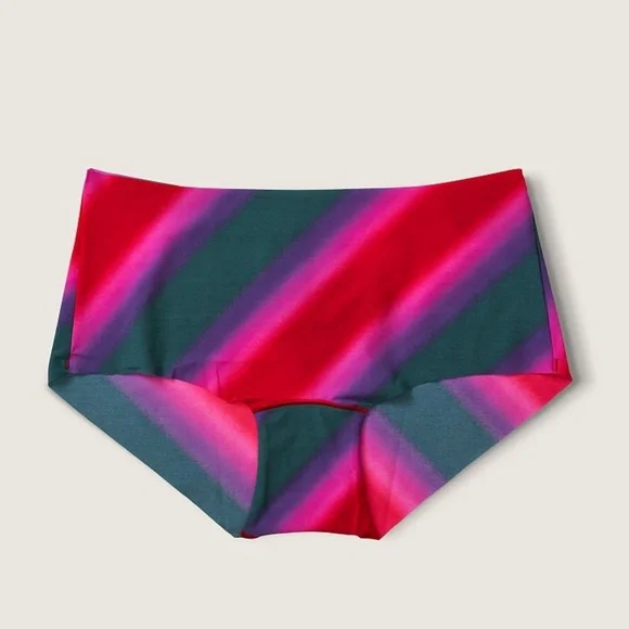 Victoria's Secret PINK No Show Boyshort Panty Pin Up Red Gradient  Medium NEW - Picture 4 of 4
